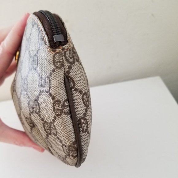 80's Vintage Gucci Cosmetic Bag/Clutch/Pouch with box - Picture 10 of 12